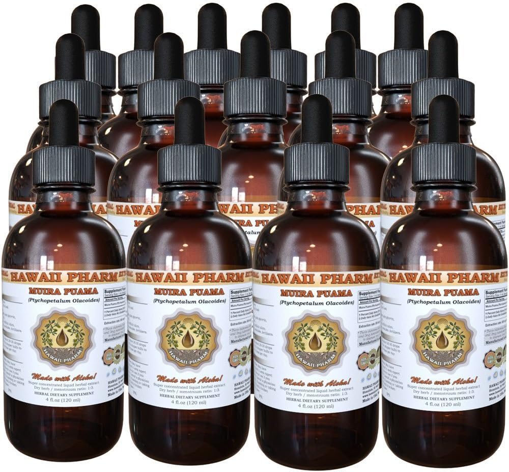 Muira Puama Liquid Extract, Organic Muira Puama (Ptychopetalum Olacoides) Integratore di tintura 15x4 oz
