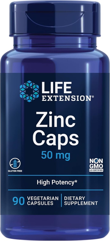Estensione della vita Lysine 620mg e Zinc 50mg - 100 Capsule Vegetariani e 90 Capsule Vegetariani