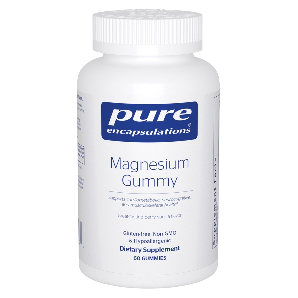 Pupazzo di Magnesio - Citrato di Magnesio - Supporta la salute del cuore e il relax* - per bambini e adulti - Vegan & <0.5g Zucchero per pancia - 60 Gummies