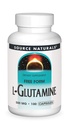 Fonte Naturals L-Glutamina - Aminoacido Free Form che supporta l'energia metabolica - 100 capsule