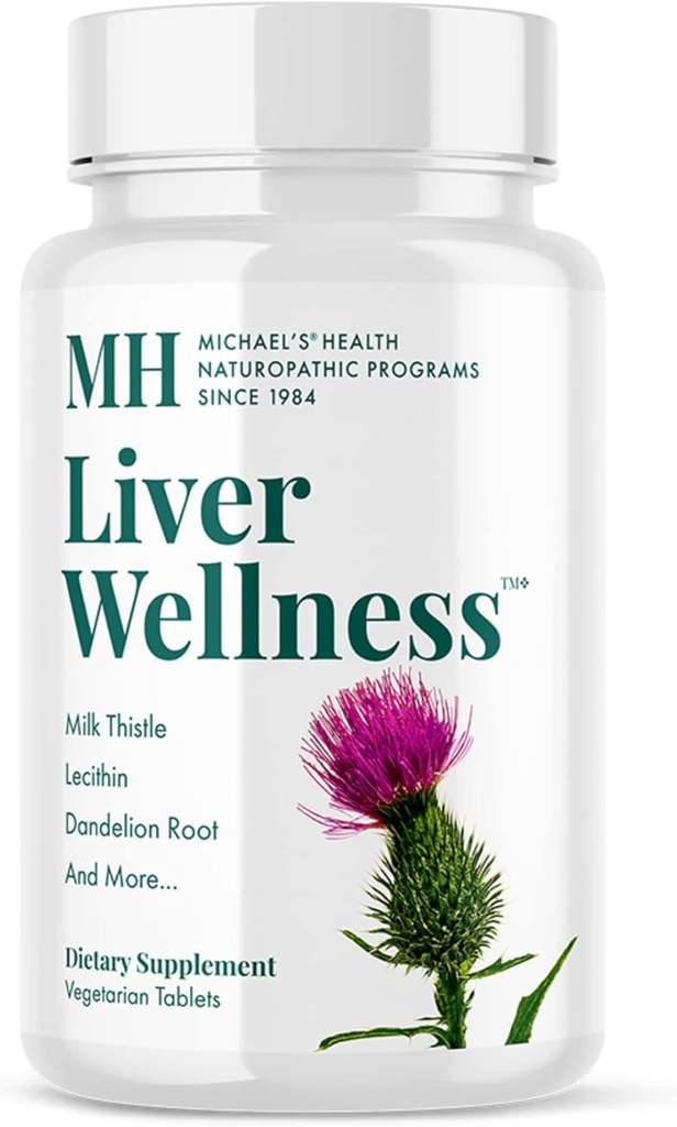 MICHAEL'S Health Naturopathic Programs Liver Wellness - 90 compresse vegetariane - Contiene nutrienti per il supporto del fegato - Kosher - 30 Serve