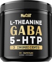 3in1 GABA Integratori 750mg L-teanina 200mg & 5-HTP (5-idrossitriptofano) - Equivalente a 1000mg - Supporto salute del cervello, concentrazione, confortevole umore - 90 capsule