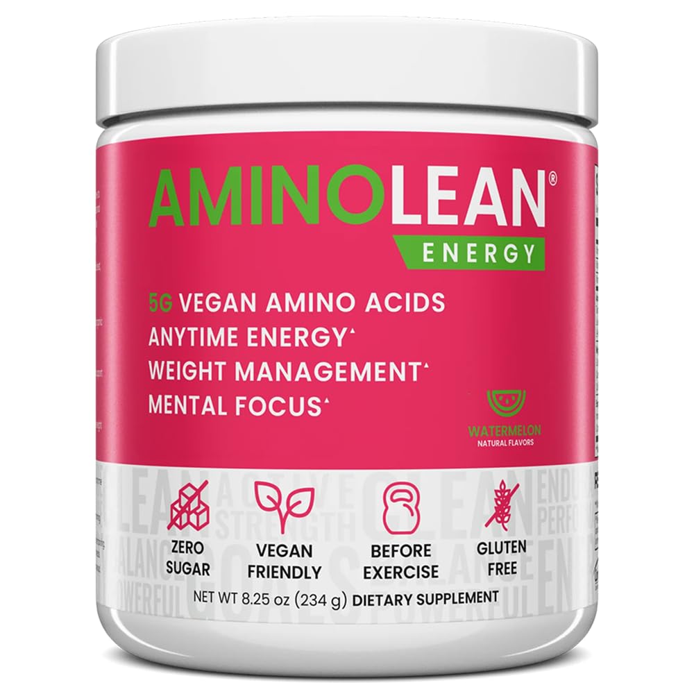 RSP Nutrition AminoLean Pre Workout Powder, Amino Energy & Weight Management con aminoacidi BCAA e caffeina naturale, Preworkout Boost per uomini e donne, 30 Serv