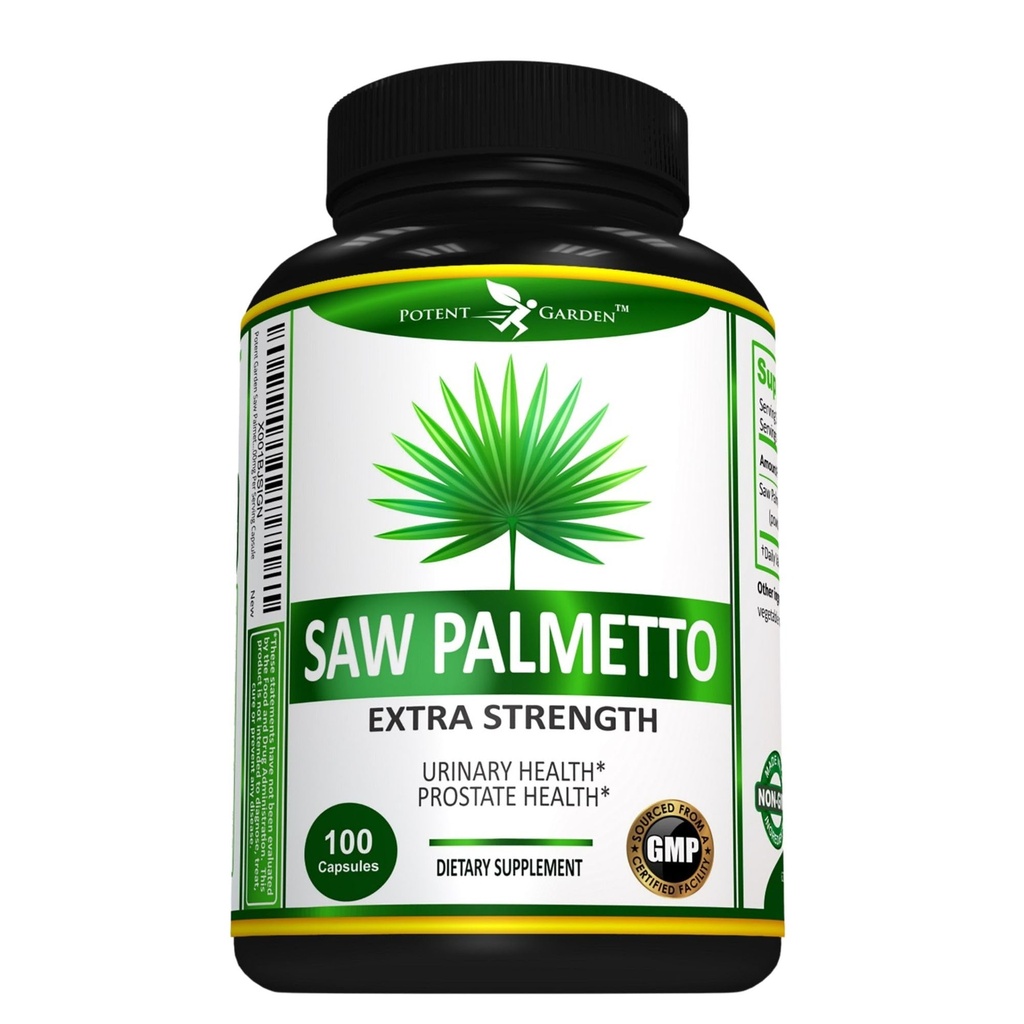 Potente Sega da Giardino Palmetto 500 mg - Integratori Prostatici per Uomo - Supporta Frequenza di Urinazione sana & Flusso - Non OGM, 100 Sega Pompe Palmetto