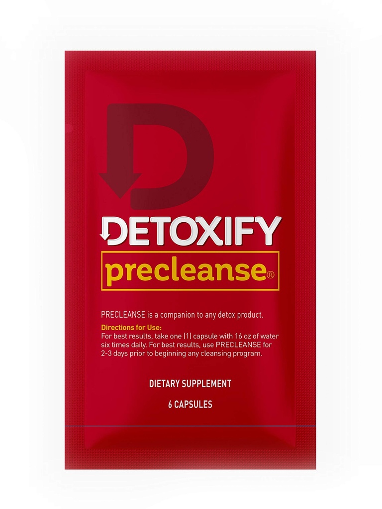 Detoxify Pre Cleanse One Day Detox Capsules con Latte Thistle and Dandelion - Total Body Cleanse for Women and Men