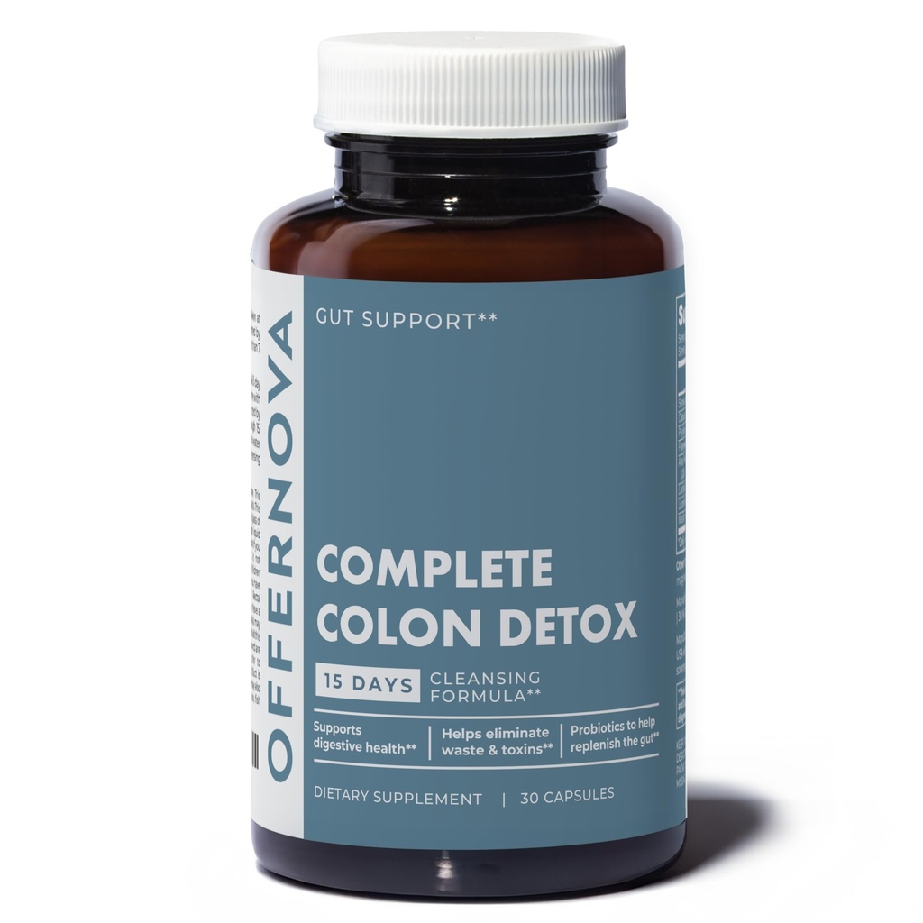 Offernova Colon completo Detox 15 giorni 30 capsule, tutto naturale detergente per colon per Bloating e costipazione sollievo per le donne e gli uomini, Advanced Gut Cleanse Detox