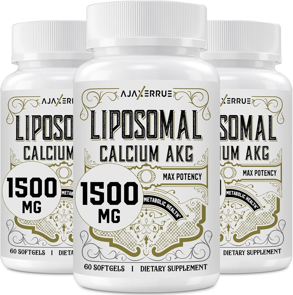 Supplemento 1500 MG (acido alfa-chitoglutarico), alto assorbimento, più efficace di AAKG, Ca AKG per la longevità, difesa dell'età, energia cellulare, funzione metabolica, 180 Softgels