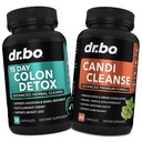 Colon Candi Cleanse Detox Support - Anti Overgrowth & 15 giorni Pulizie intestinali & Probiotici - Balance Control & Fast Acting Lassativo naturale per costipazione sollievo - Bowel Movimento Gut Salute