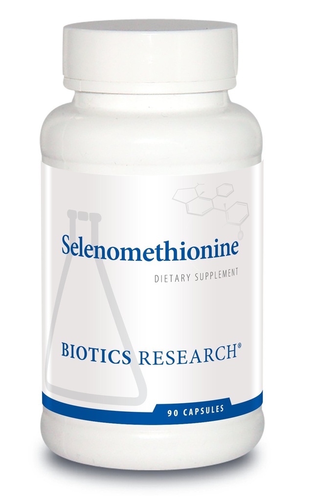Biotics Research Selenomethionine – Selenio ad alta potenza, Funzione di ghiandola tiroidea, Produzione di DNA, Salute cognitiva, Potente Antiossidante. 90 capsule