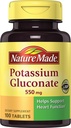 Natura fatta Gluconato di potassio 550 mg, Supplemento dietetico per il supporto di salute del cuore, 100 conte (pacchetto di 3)