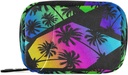 Scatola di vendita colorato Geometria Palm Trees 7 giorno Pill Case Travel Pill Organizer Bag con Zipper Portable Settimanale Vitamin Medicine Supplemento Pouch Bag
