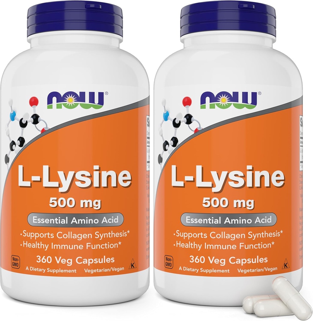 Ora L-Lysine 500 mg, 360 capsule vegetariane (pacchetto di 2)
