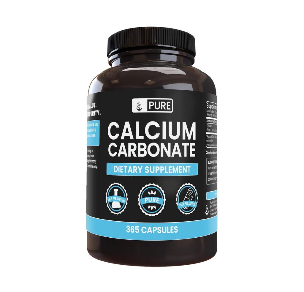 Ingredienti originali puro Carbonato di calcio Nessun filler di magnesio o di riso, Sempre puro, Lab verificato