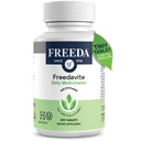 Freedavite Tiny Tablet - Multivitamina moderata per uomini e donne - Pure Vitamina A, C, D, E, B1, B2, B6, B12, Biotina, Calcio, Zinco, Ferro, Magnesio, Manganese, Rame, Selenio, Iodio - 250 Conte