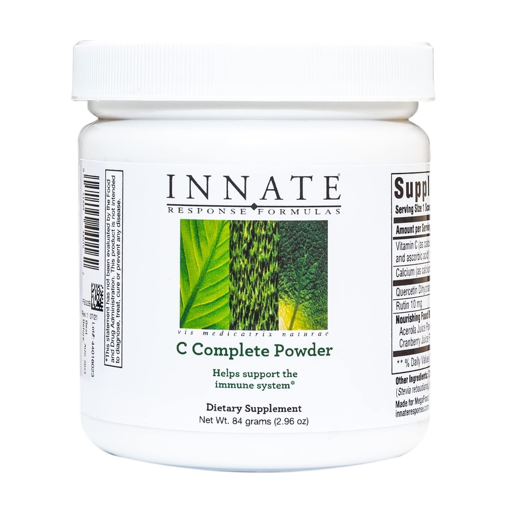 Formula di risposta INNATE C Polvere completa - Antiossidante Vitamina C Polvere Supplemento - Aiuta il supporto Il sistema immunitario -Vegetarico e Non OGM - 2.96 Oz. (30 Serve)