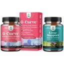 Bundle di G Curve Arrapato Goat Weed per le donne - Migliorata energia Mood Performance e Herbal Liver Support Milk Thistle Supplement con Dandelion Root, Choline, Beetroot & Artichoke Extract