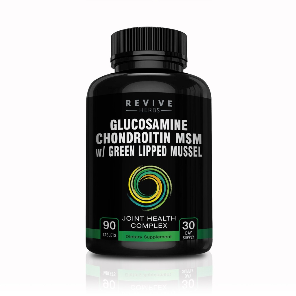 Glucosamina Chondroitin MSM con Mussel Green-Lipped Nuova Zelanda | Supporto Flessibilità Joint, Tissue Connective, Cartilage Health