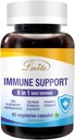 Lovita Immune Support 8 in 1, Elderberry with Zinc and Vitamin C, Vitamina D, Selenium & Echinacea, Andrographis, Siberian Ginseng - Integratore Booster Immune, 60 Capsule Vegetariani
