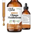Gocce di funghi di Chaga di Wild & Organic - Supporto immunitario con estratto di Chaga - Supplemento di funghi liquido per l'immunità - Vegan, Tintura senza zucchero e alcol - 4 fl oz