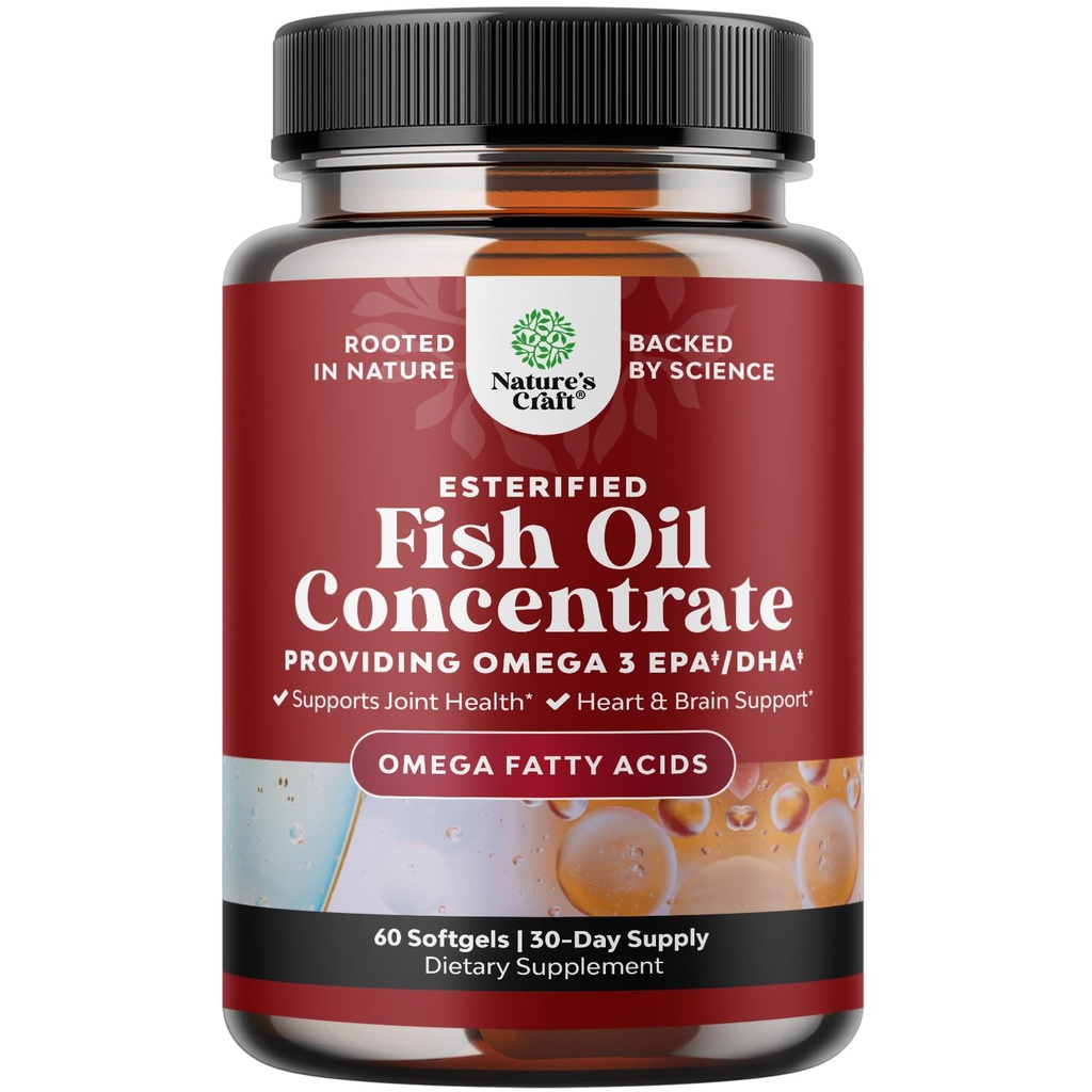 Omega 3 Fish Oil Supplement - EPA DHA Fish Oil Omega 3 Supplemento con le vitamine del cervello del Booster immunitario - Burpless 2000 mg per Serving per il supporto del fegato del mood Boost e il supporto del sollievo PMS