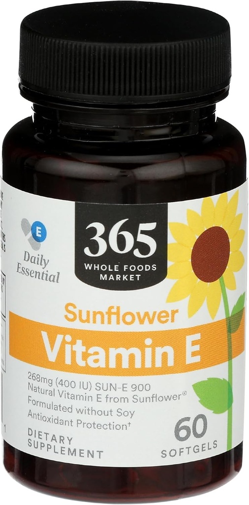 365 da Whole Foods Market, Sunflower Vitamin E, 60 ct
