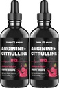 L-Arginina + L-Citrullina + B12 Gocce liquide, Citrus Berry Flavor, 2 fl oz, Confezione da 2