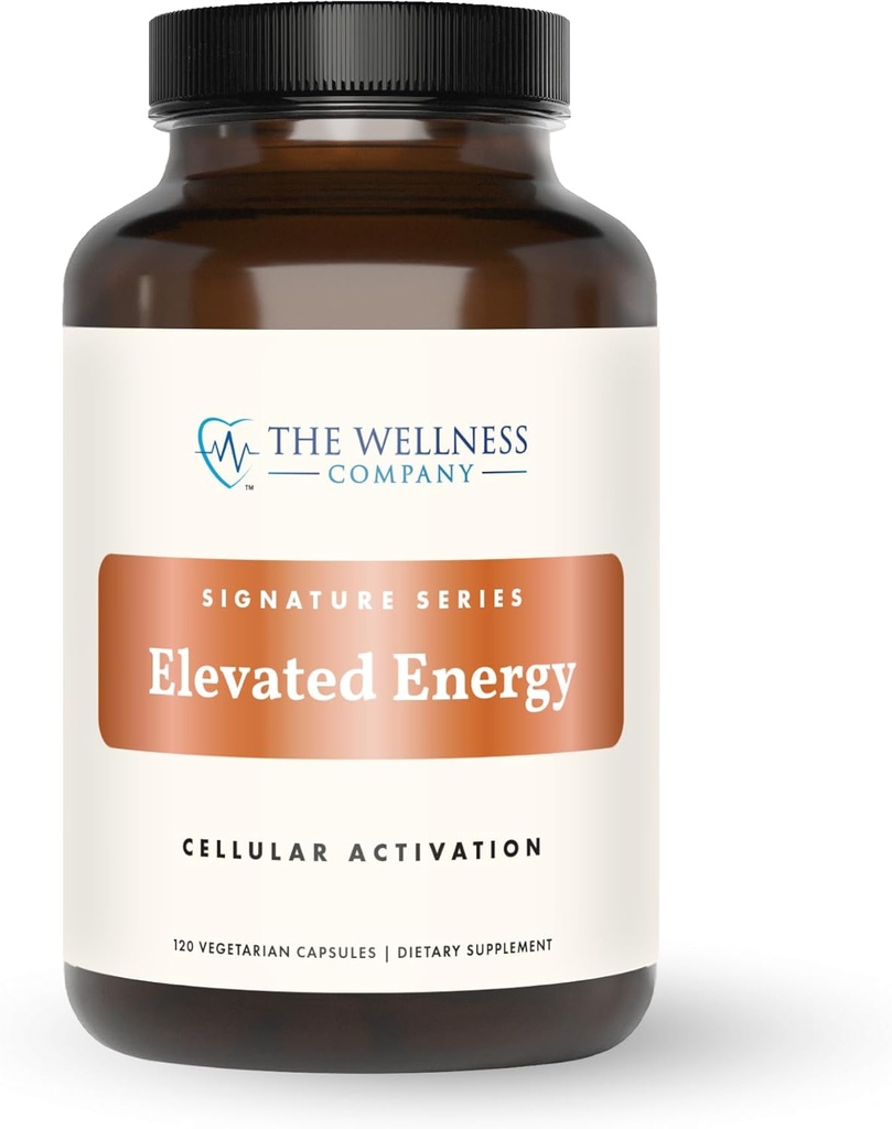 The Wellness Company Elevated Energy | 120 capsule (2 mesi di alimentazione) | Natural Energy Booster con estratti di erbe | Non-GMO, Vegan, Gluten Free