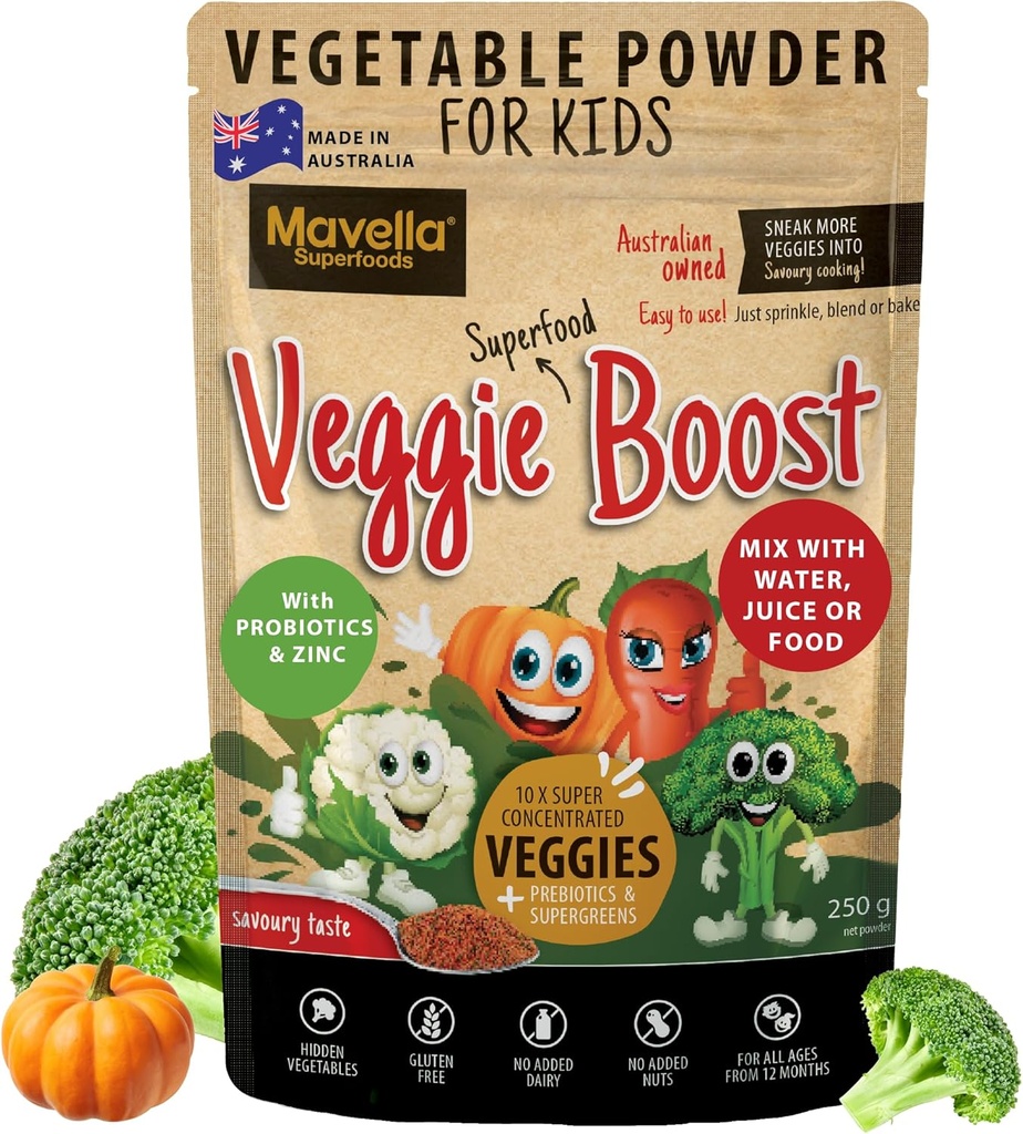 Polvere vegetale per bambini Veggie Boost Probiotics fibre Super Greens Pea Protein Nutritious Supplement Savoury Flavored 8.82oz(250g)