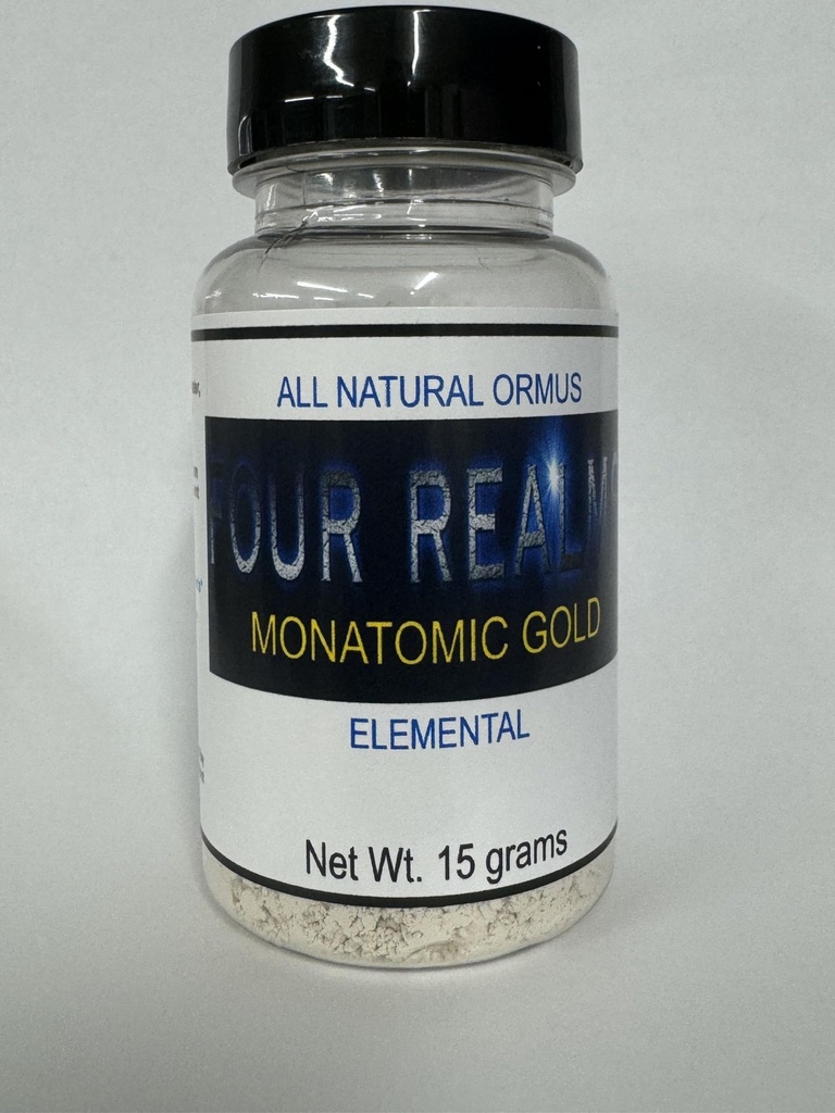 Quattro regni Monatomic Gold Monoatomic Elisir 15 Grammi - Ormus - Orme, Colloidal - Sale Zero o Filler