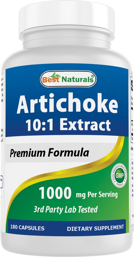 Migliore estratto di carciofo naturale 1000 mg Per Serving- 3rd Party Lab testato - 180 capsule
