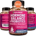 Equilibrio dell'ormone + Probiotici per il sollievo della menopausa naturale delle donne, gestione del peso, Bloating, Flash caldi, PMS | Maca organica, Chasteberry, Dong Quai & Black Cohosh | Non OGM |120 V capsule
