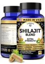 Lunakai USA Made Pure Shilajit Capsule con Ashwagandha, Rhodiola & Cordyceps - Estratto di Shilajit ad alta resistenza per uomini e donne, 60ct