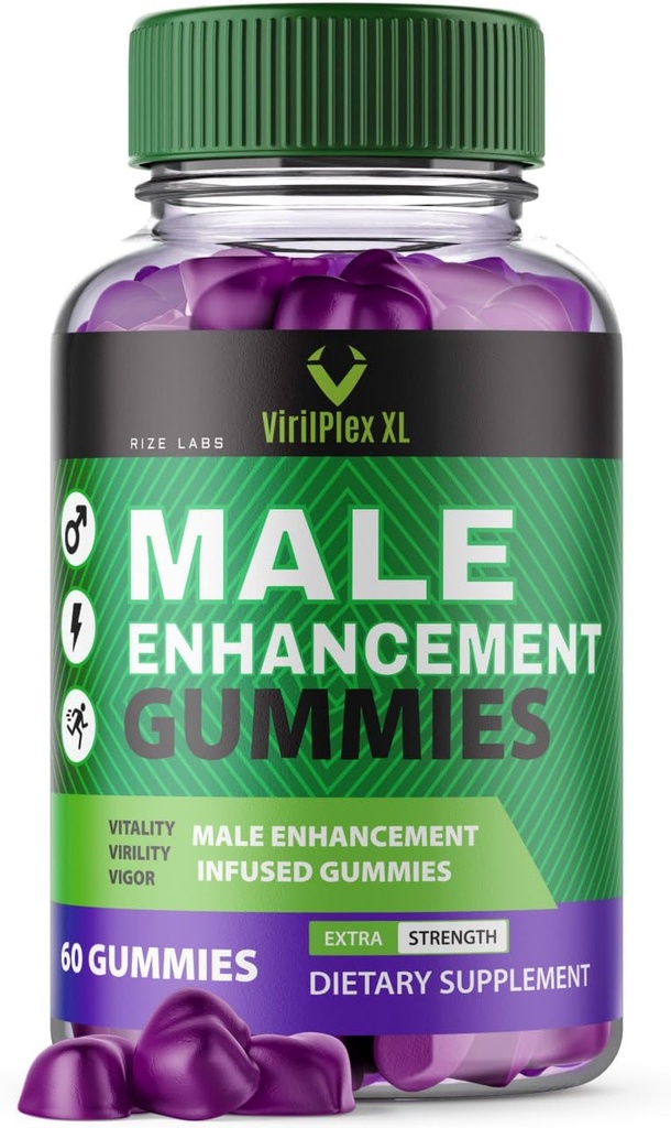 VirilPlex XL Maschile Performance Gummies, Formula Premium per la Salute e il Benessere, VirilPlex XL per Men Gummys per fornire prestazioni di picco Vantaggi, VirilPlexXL Gomitas (60 Gummies)