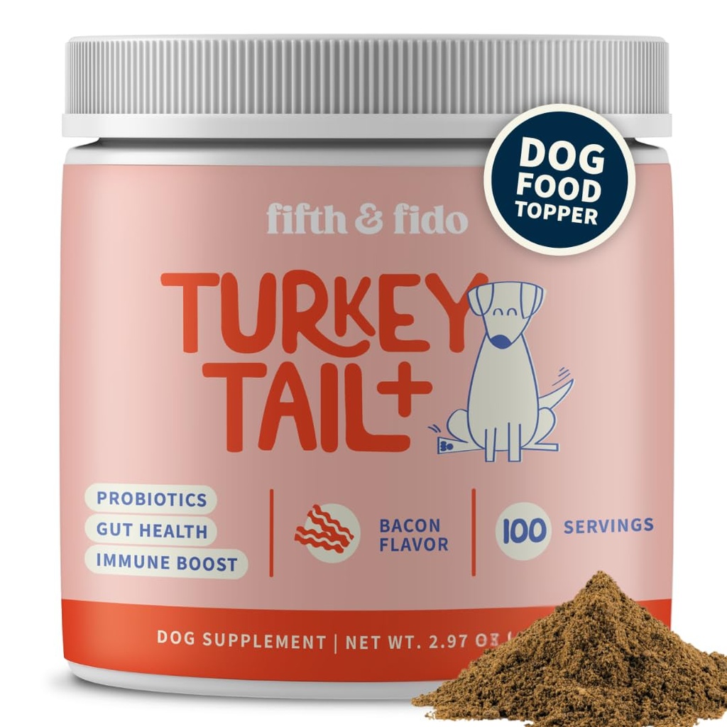 Tail Mushroom Turchia per cani – Trattamento Lipoma per cani – Integratore di funghi per Lumps e Bumps - Rimozione verruca del cane - Polvere di funghi Probiotici del cane