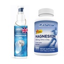 Integratore di Magnesio ad alto assorbimento (100 conte) e Gel per Crampe e Muscoli di Sore