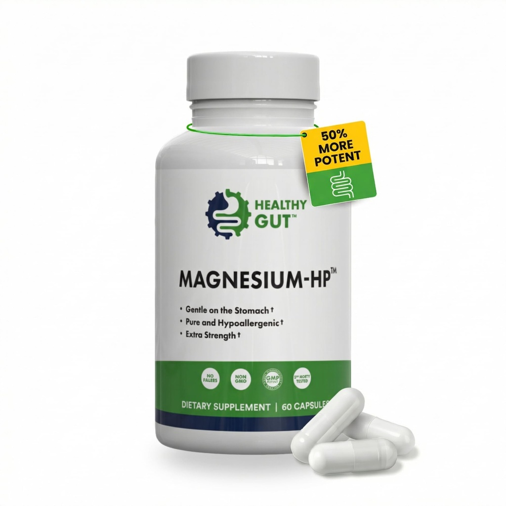 Gut sano Magnesio-HP | Ultra Pure Glycinate con Zero Fillers | 180 mg Magnesio Glycinate | 60 Serve