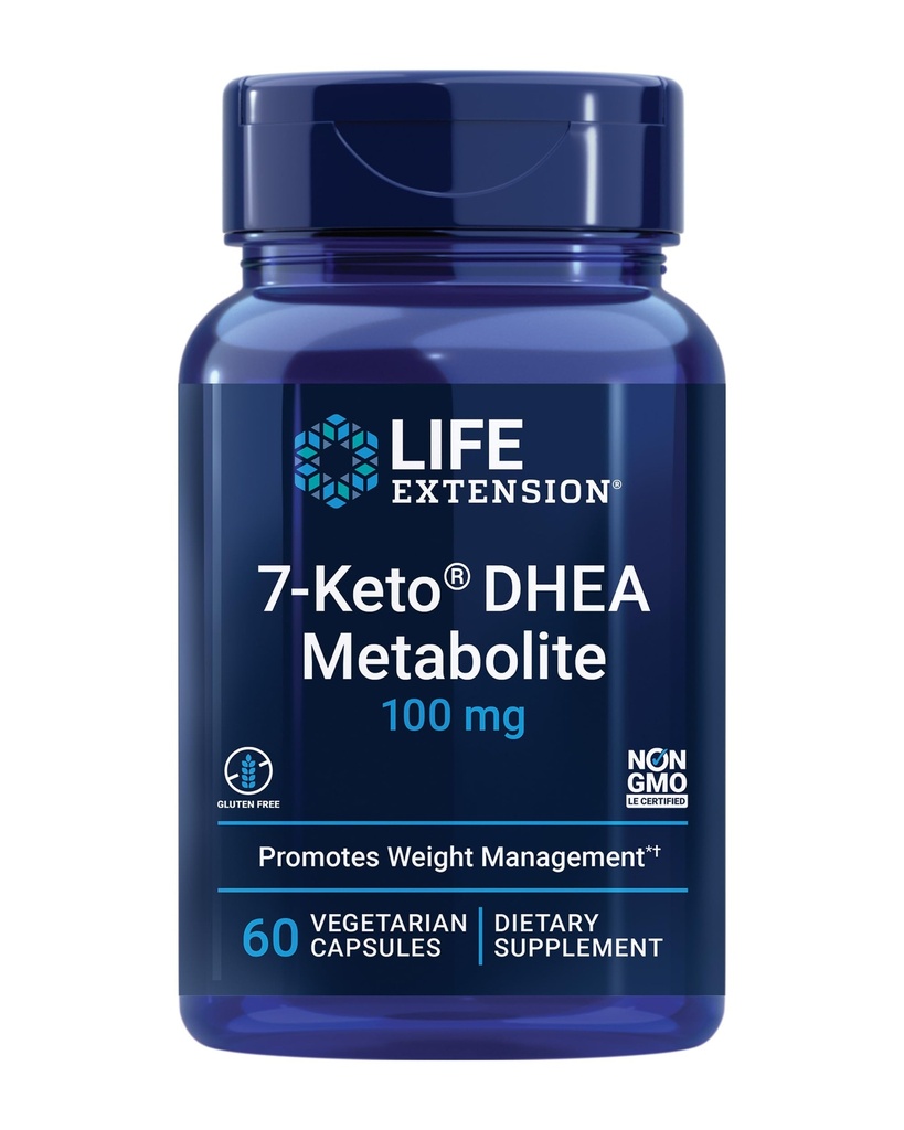 Estensione della vita 7-Keto DHEA Metabolite – Crank Up Your Fat-Burning Furnace – Non-GMO – Gluten-Free – 100 Mg – 60 capsule vegetariane