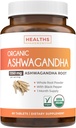 USDA Organic Ashwagandha Supplemento - Pillole Ashwagandha ad alta potenza realizzate con pepe nero organico per l'assorbimento potenziato - Vegan Non-OGM Made in USA & Lab Verified (1 Mesi di alimentazione)