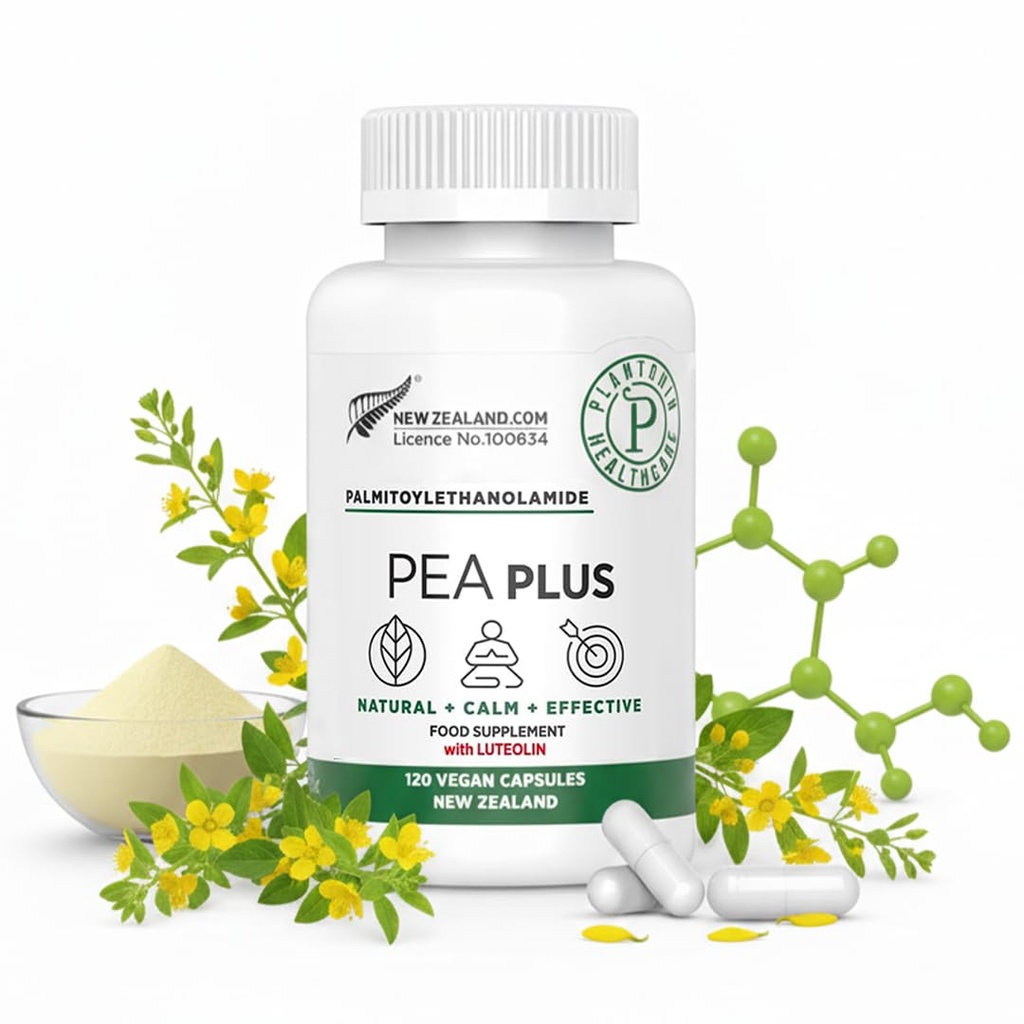 Nuova Zelanda - Palmitoylethanolamide 600mg + Luteolin - Integratori di Pea Micronizzati - 120 capsule vegane