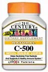 21st Century C 500 Mg con Rose Hips Tablets, 110 Conte (Pack of 2)
