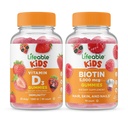 Vita Vitamina D Bambini + Biotin Bambini, Gummies Bundle - Grande Degustazione, Integratore di vitamina, Senza glutine, OGM Free, Gomma Chewable