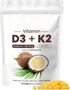 Naturespeak Vitamina D3 K2 10000 IU, 2-in-1 Olio di cocco Softgels con 10000 IU VIT D3 + 200 MCG Vitamina K2 per Bone, Immune & Heart Support | Facile da ingoiare, Non OGM, 300 Softgels