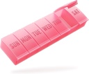 Barhon Pill Organizer Large, organizzatori di pillole di medicina settimanale, 7 giorni Pills Box Case Viaggi per grandi integratori di vitamina Fish Oil, Rosso