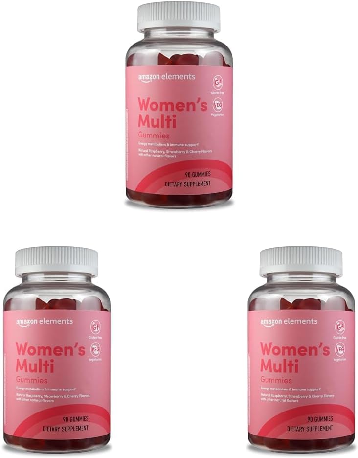 Elementi - Multivitaminici organici delle donne adulte, 90 Gummies (30 Serve), Vegetariano, Gluten Free (Precedentemente Revly) (Pacchetto di 3)