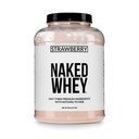 Proteine del siero di fragola NAKED - Tutta l'erba naturale Fed Whey Protein Powder + Fragole secca + Cocco Zucchero- 5lb Bulk, GMO-Free, Soy Free, Gluten Free.