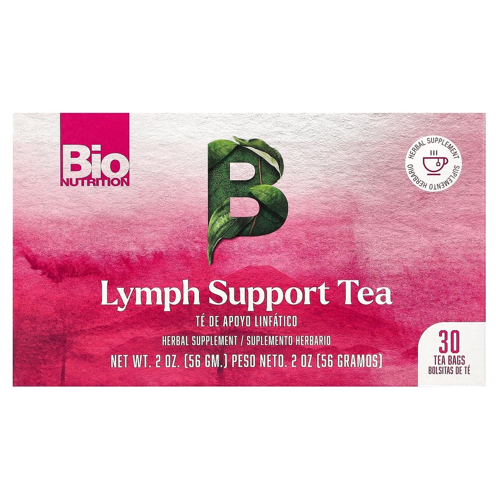 Bio Nutrition Lymph Support Tea, Caffeine Free, 30 sacchetti di tè, 2 oz (56 g)
