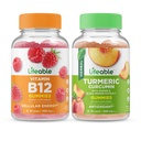 Vitamina di vita B12 + Curcumina di curcuma, Gummies Bundle - Grande Degustazione, Supplemento di vitamina, Senza glutine, OGM libero, Masticabile