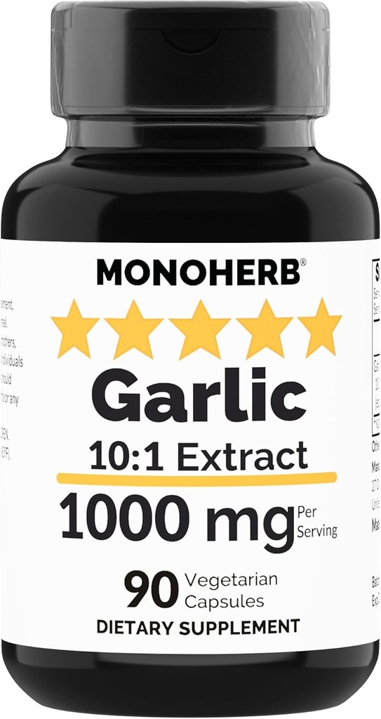 Estratto di aglio MONOHERB 1000 mg - 90 capsule vegetariane