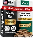 Ashwagandha capsule 1310mg con pepe nero - USA fatto Ashwagandha integratori per il supporto di rilassamento, normale funzione cognitiva & livelli di energia bilanciati – 60 caps