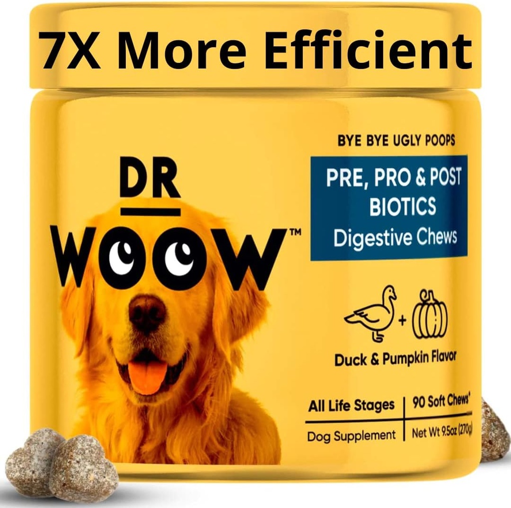 Probiotici per cani, Probiotici per cani da compagnia e enzimi digestivi, Integratori probiotici per cani e zucca, Cuciture per cani Probiotici e Prebiotici per cani, Rilievo per gas per cani